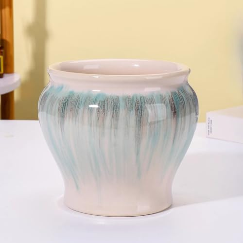 LEEDJUINE Keramik-Blumentopf, Retro-Stil, 15 cm, Pflanzgefäße, Wohnzimmer, Blumentopf