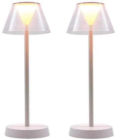 Lumisky Beverly White Tischleuchte, kabellos, LED, warmweiß, Höhe 34 cm, 2 Stück