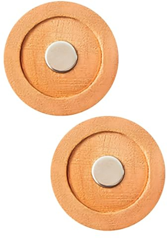 TOYZFRIENDY Lot de 2 Supports Magnétiques Muraux en Bois Naturel pour Télécommandes Tv, Ventilateur et Climatiseur Organisateur Adhésif sans Perçage, Rangement Vertical, Facile à Retirer