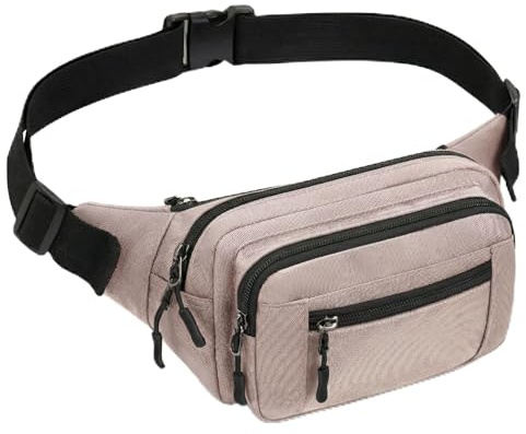 Bauchtasche für Herren Damen Gürteltasche | 5 Einzelfächern, Reise, Wanderung, Hundespaziergänge, Outdoor-Aktivität