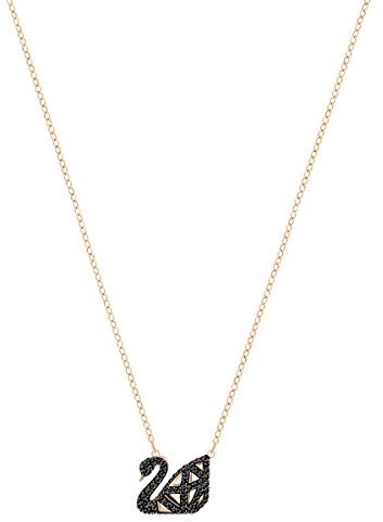 Swarovski Women's Facet Swan Necklace, Iconic Swarovski Swan Logo with Crystals in a Mixed Metal Finish, from the Swa...
