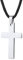 PROSTEEL Crucifix Chain for Men Stainless Steel Christian Cross Pendant 24 inch Leather Rope Necklace Gift