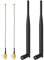 Bingfu Antena WiFi Doble Banda 2.4GHz 5GHz 5.8GHz 6dBi Antena RP-SMA, Pigtail Cable 15cm RP-SMA Hembra (2-Paquete) para Intel Fenvi HP DELL Tarjeta de Red Inalámbrica Mini PCI Express PCIE