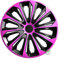 J&J AUTOMOTIVE | 15 Radkappen Radzierblenden 4er Set 15 Zoll Pink-Schwarz Strong, Radabdeckung, Radkappen, Zierblenden, Felgen