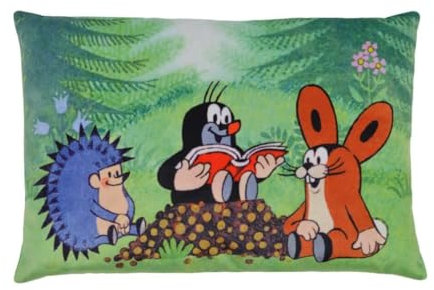 MU Brno, Kissen für Kinderbetten 32x21cm Maulwurf mit Freunden, Füllung Hohlfaser