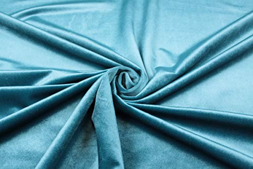 Escalano Möbelstoff Weicher Samt Velvet Velours Bezugsstoff Polsterstoff Dekostoff Sofa Couch Stuhl Sessel (10. Türkis)