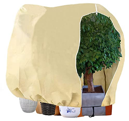 LINSOCLE Housse d'Hivernage, Housses de Protection pour Plantes, Voile Hivernage,240 x 200cm Housse Hivernage Plante Réutilisable Convient pour la Protection des Plantes en Extérieur en Hiver