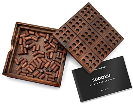 Iron And Glory Deluxe Brettspiele, Holzbrettspiel Puzzle Sudoku Spiel, Wood, Braun, Einheitsgröße