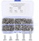 500 Pcs M3 Self Tapping Screws, Wood Decking and Concrete Fasteners, Cross Drive Flat Head With Plastic Box for Home DIY - 8/10/12/16/20 mm