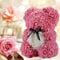 Gifts for Women，Birthday Gifts ，Rose Flower Bear-Hand Made Rose Teddy Bear,Best Artificial Decoration Gifts for mom, Gifts for Girls,Unique Gifts,The Perfect Party Clear Gift Box (Pink)