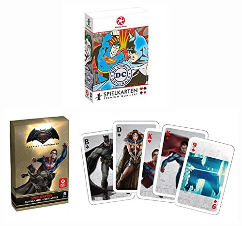 Gomazing DC Spielkarten 2er Set - (DC Originals + Batman v Superman)