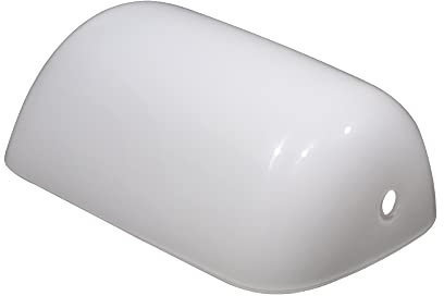 FIRVRE Weiß 22.5cm Lampenschirm-Ersatzglas Lampenglas für Banker Lampe Tischlampenschirm für Schreibtischlampe
