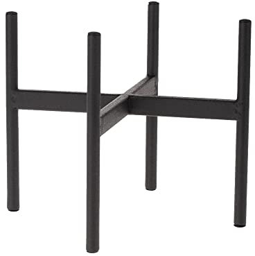 matches21 Blumenständer Metallständer Ständer Pflanzenständer mit 4 Füße aus Metall in anthrazit 1 STK Ø 16,5x14 cm