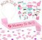 Rosa Baby Shower Deko Set, Mädchen Babyparty Dekoration, Its a Girl Konfetti Für Baby Party, Mom To Be Krone, Mummy To Be Schärpe, 25 Stück Mädchen Fotobox Accessoires