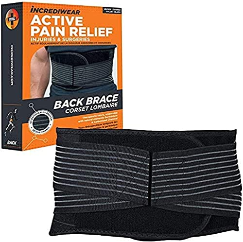 Incrediwear Tutore per la schiena – Supporto per la schiena per alleviare il dolore alla schiena da dolori muscolari, sciatica o ernia del disco, supporto lombare lombare quotidiano (XL)