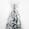 MEEDEE White Glitter Christmas Bows - 12 Velvet Bows for Christmas Tree (1 Pack)