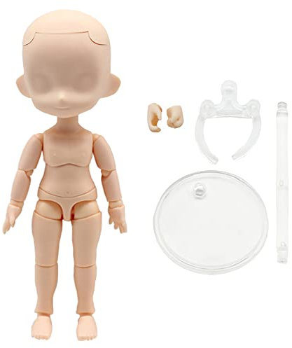 niannyyhouse DOD 13cm Doll Action Figures Body Suitable for 1/12 BJD Dolls Head Dress Up (Normal White-Standard Package B)