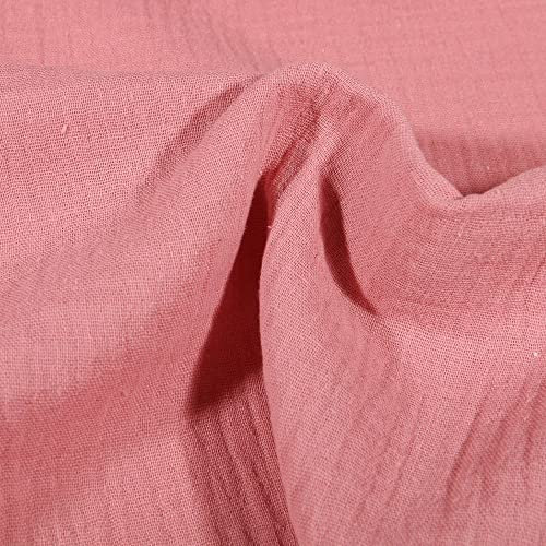 Craftine Tissu Double Gaze de Coton uni Vieux Rose - par 50 cm