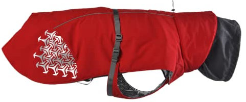 iEnergy™ JUD Hundemantel Hunde Winterjacke windabweisender, ultraleichter und reflektierender Hundemantel für trockene, sichere Gassigänge, Wandern (Rot, Groß)