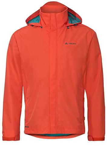 VAUDE Regenjacke Herren Escape Light, wasserdichte Outdoor-Jacke, atmungsaktiver Windbreaker mit Kapuze, Klimaschonende Wanderjacke
