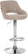 CLP Barhocker Milet I Stoff-Bezug I Drehbarer Barstuhl, Farbe:Taupe, Gestell Farbe:Chrom