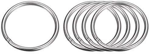 sourcing map 5Stk. 60mm(2.36) Äußerer Durchmesser 4mm Dicke Edelstahl O-Ringe Mehrzweck Metallgeschweißte O-Ringe Rundringe