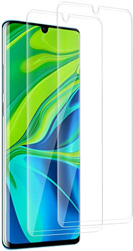 2 Stück für Panzerglas für Xiaomi Mi Note 10/Mi Note 10 Pro/Mi CC9 Pro/Mi Note 10 Lite, 9H Härte Kratzfest Panzer Schutz Glas für Mi Note 10, Ultra Klar Fingerabdruck-ID Displayschutzfolie Schutzglas
