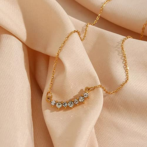 Halskette Anhänger Halskette mit Kristallanhänger in Form Einer Pflanze und Blattgoldschmuck mit Zirkonia Geburtstag Hochzeit Weihnachts Geschenke für Frauen