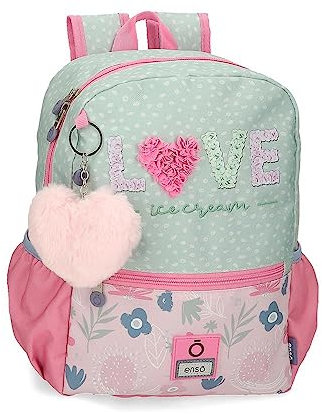 Enso Love Ice Cream Kinderwagen-Rucksack, klein, Grün, 25 x 32 x 12 cm, Polyester, 9,6 l, grün, Talla única, Kleiner Wanderrucksack
