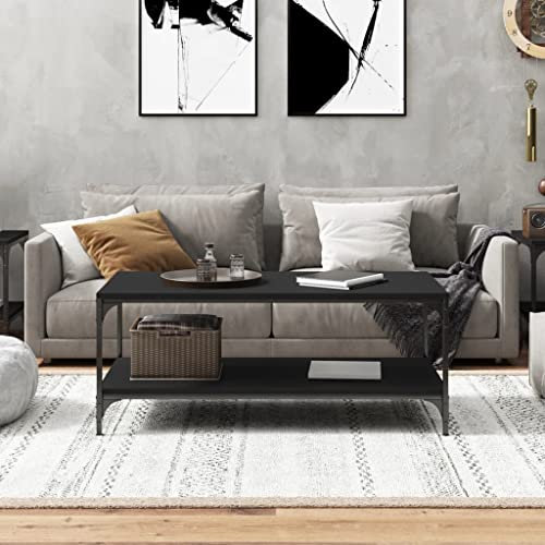 Higsose Wohzimmer Couchtisch 80x50x40 cm Wohnzimmertisch Holz Sofatisch Modern Couchtisch Angebot Coutschtische Einfach Tisch FüR Wohnzimmer Coffee Table Coutisch Schwarz