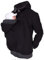 Känguru Hoodie Babytrage Männer, Tragejacke 2 in 1 für Papa Mama und Baby Sportliche Jacke Babytrage Mantel,Schwarz,M