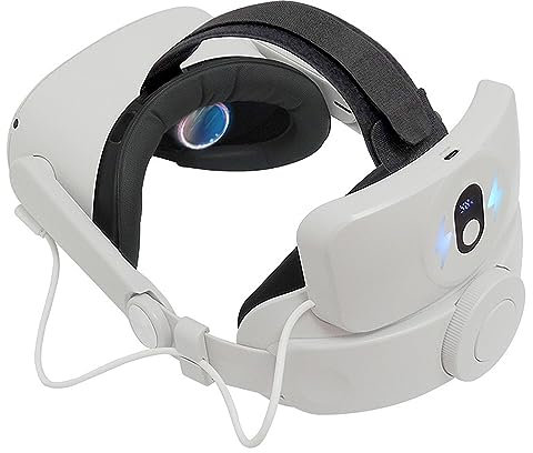 Elite Strap with Battery for Oculus Quest2, Head Strap Head Strap for VR Quest 2 with 5200mAh Rechargeable Battery Magnetic Connection Last Longer Playtime