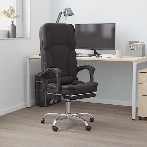 RAUGAJ Massagesessel / Bürostuhl, Kunstleder, Schwarz