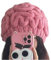 AlmondJoy Brain Beanie Mütze Gothic Punk Knit Cute Beanie Alt Y2K Zubehör Punk Strick Kopfbedeckung Weihnachten Halloween, Pink, Medium