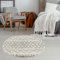THE RUGS Modern Moroccan Design Living Room and Bedroom Rugs, Non-Shedding & Easy Care (Tangier Ivory/Grey, 120 cm Round)