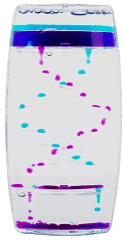 Liquid Sensory Double Zig-Zag Timer | Purple & Blue Sensory Needs Timer | Office Decoration | Stress Relief, Great for Autism & ADHD