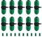 VooGenzek 10 Piezas Conectores en T con Púas para Riego por Goteo, Adaptador en T de Púas para Tubo 13/16 mm a 4/7 mm, Tubo de Tiego Tee por Goteo, para Césped, Jardín (Verde)
