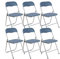 THE SECRET HOME - Pack de 1, 2, 4 y 6 Sillas Plegables Acolchadas - Asiento Auxiliar para el Hogar - Ideal para Cocina, Comedor, Salón, Dormitorio - 44 x 46 x 79 cm (6, Gris)