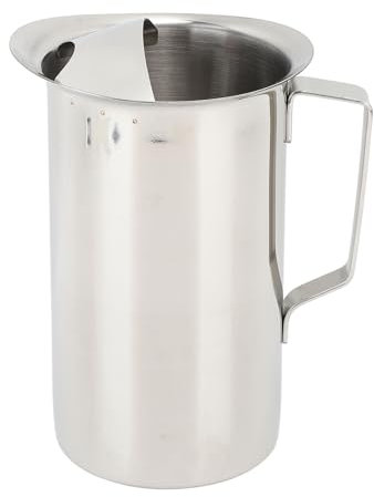 Kuuleyn Ice Cube Kettle, Iced Tea Pitcher Teapot Cold and Hot Drinking with Handle, 304 Stainless Steel Large Capacity Bar Ice Jug with Ice Filter Insulated Ice Container for Bars