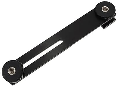 Doppelstativhalterung aus Aluminiumlegierung, Schwarz, für Zwei Kameras | Tightly Fixiert, Unterstützt 2 Geräte, Passend für Hochzeit und Geburtstag