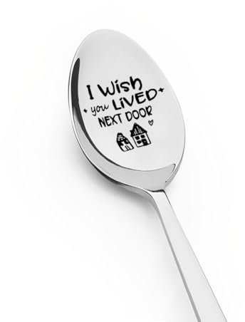 Friendship Best Friend Christmas Gifts for Besties Birthday Gifts for Friend I Wish You Lived Next Door Spoon for Long Distance Friendship Gifts for Best Friend Thoughtful Gifts for Friends Present