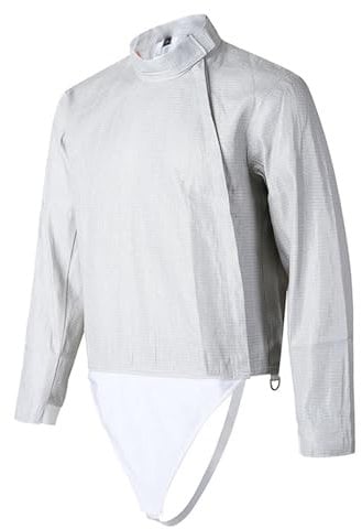 LXRHLIKG Fechtjacke aus Metall, Unisex Fechtanzug, Nicht Waschbarer Fechttrainingsanzug für Rechtshänder, Fecht Schutzanzug(46)