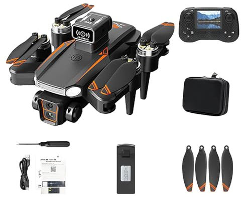 Drohne mit Kamera 4K Bürstenloser RC-Drohne für Anfänger Drohne mit Großem Bildschirm, Langer Hochauflösender Luftbildfotografie Quadrocopter, Hindernisvermeidung, Ferngesteuertes Flugzeug