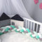 QOPIGFBN Treccia Paracolpi,Paracolpi sponda sponde anticaduta,Paracolpis barriera sbarre,Paracolpis Antisoffoco,Disponibile in Varie Lunghezze e Colori Design Elegante (A10 2M)
