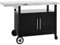 Royal Gourmet Chariot de Barbecue avec Porte d'Armoire, Desserte Extérieure pour Plancha avec Dessus de Table en Acier INOX 85 x 50cm et Table d'Appoint Pliable de 30 x 50cm, pour Cuisine et Jardin