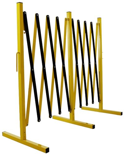 Vigil Extending Barrier - Yellow & Black - Double-Length 5 Metres Long | Indoor & Outdoor Safety, Temporary Barrier