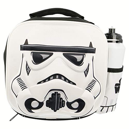 NEW Disney Star Wars Combo Lunch Bag with Bottle - 3D Storm Trooper