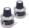 Taiss 2 Stück 4.7K Single Turn Rotary Carbon Linear Variables Potentiometer mit 2 Stück Knopf WTH118-2W 4.7K Ohm