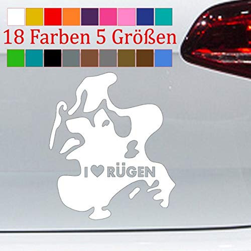 Rügen Aufkleber Style Auto Love Rügen Sticker Decal Insel Kleber Ostsee VW S-XXL