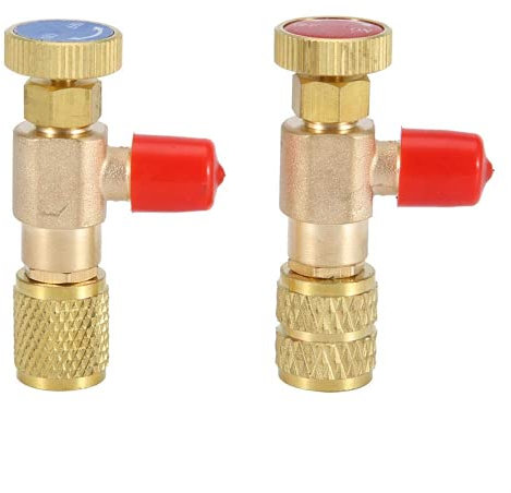 Jeffergarden 2pcs adattatore di sicurezza liquido refrigerante valvola riparazione 1/4 aria condizionata liquido R410A R22 valvola di controllo del flusso per utensile domestico